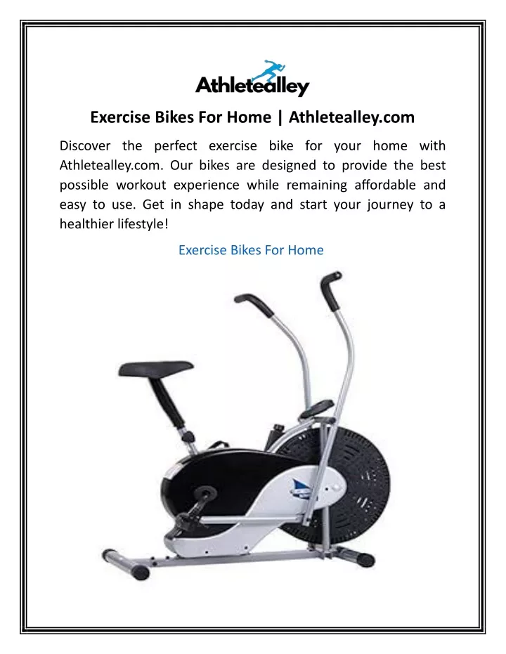exercise bikes for home athletealley com