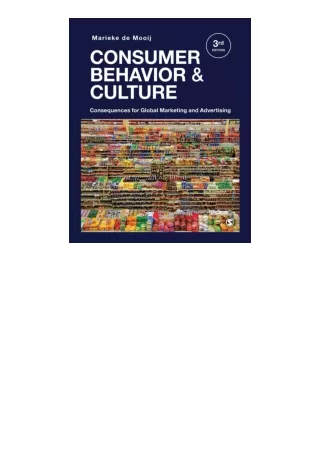 Download PDF Consumer Behavior And Culture Consequences For Global Marketing And