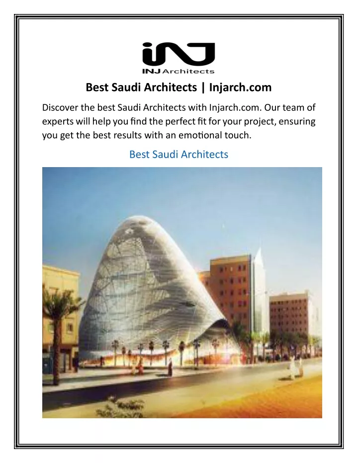 best saudi architects injarch com