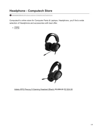 Headphone - Computech Store