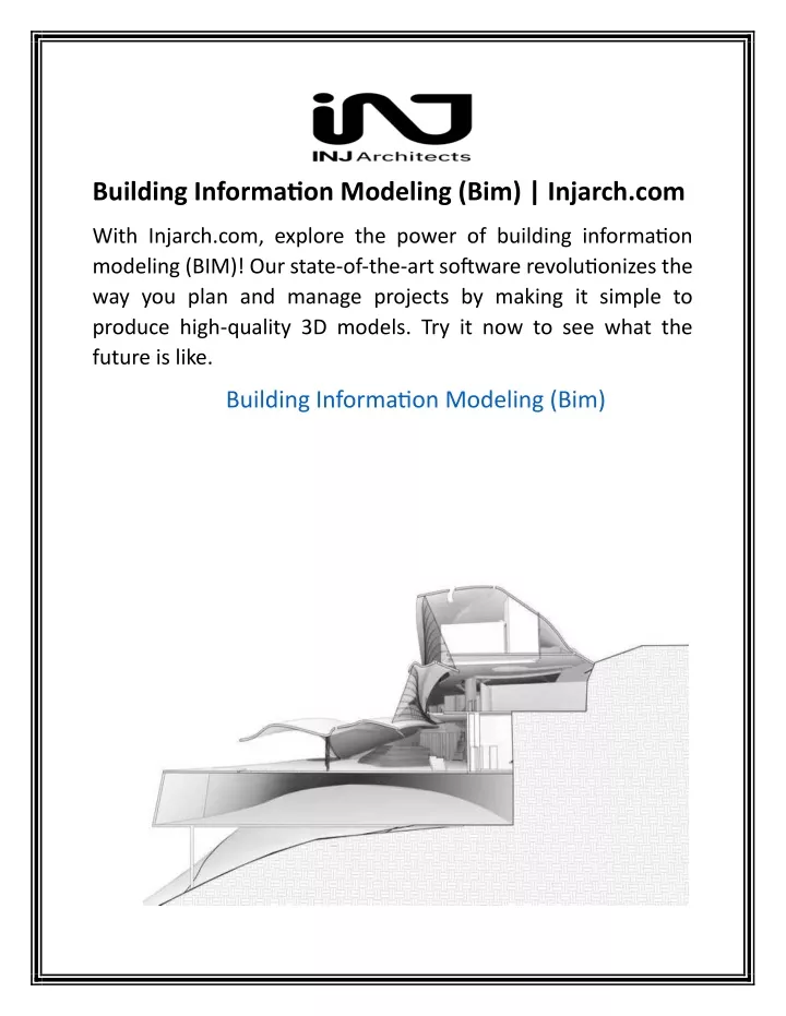 building information modeling bim injarch com