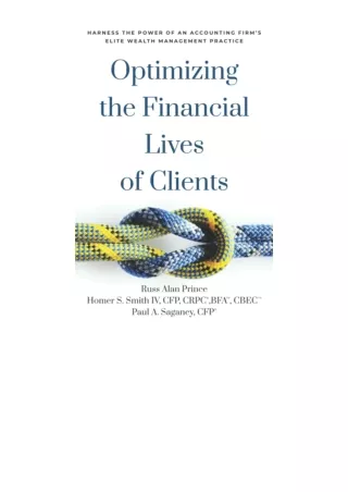 Download PDF Optimizing The Financial Lives Of Clients Harness The Power Of An A