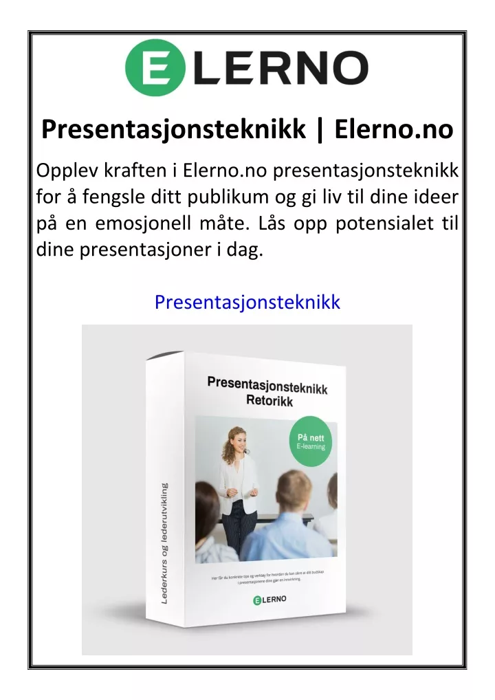 presentasjonsteknikk elerno no