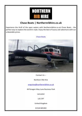 Chase Boats  Northernribhire.co.uk