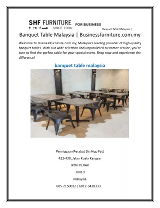 Banquet Table Malaysia | Businessfurniture.com.my