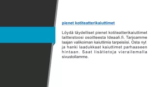 Pienet kotiteatterikaiuttimet | Ideaali.fi
