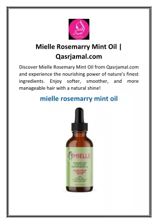 Mielle Rosemarry Mint Oil  Qasrjamal.com
