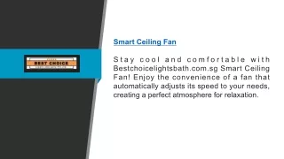 Smart Ceiling Fan | Bestchoicelightsbath.com.sg