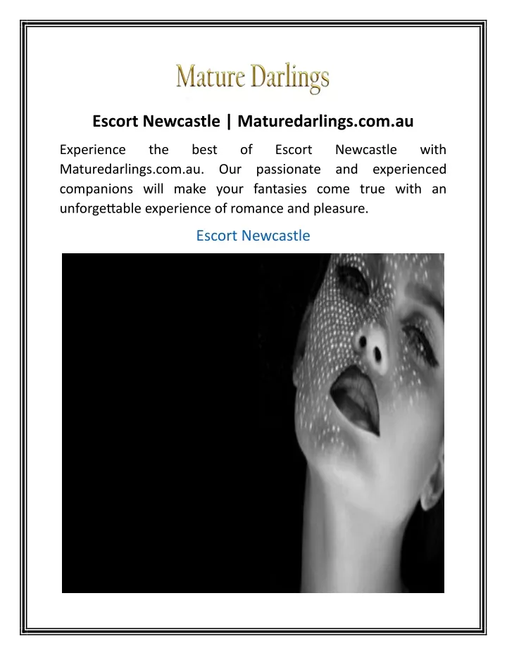 escort newcastle maturedarlings com au