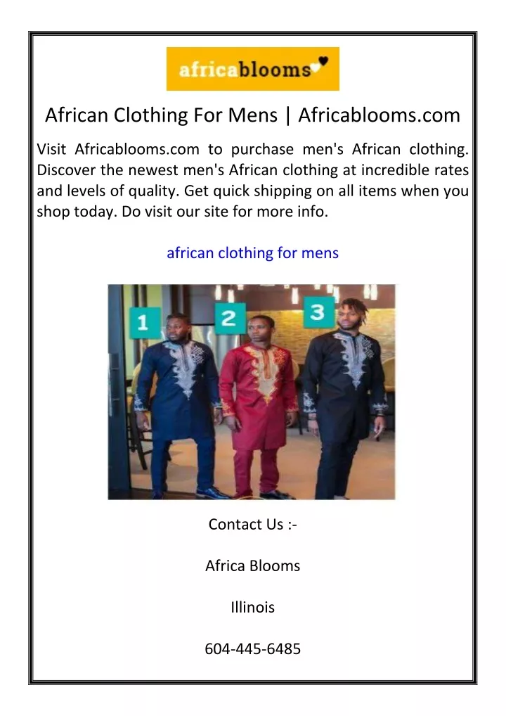 african clothing for mens africablooms com