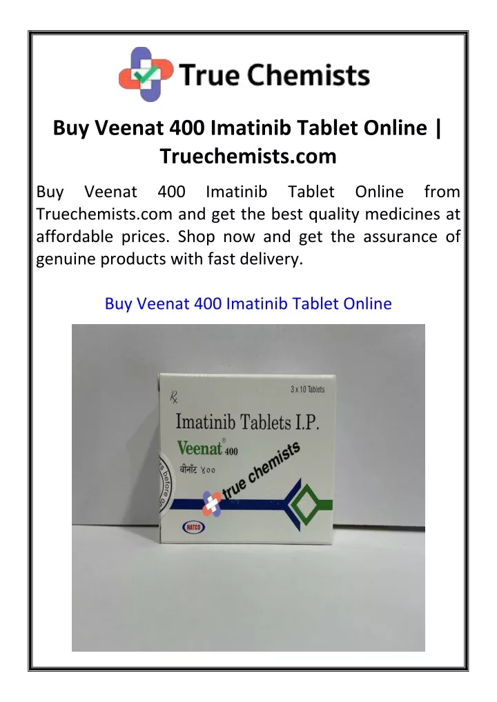buy veenat 400 imatinib tablet online