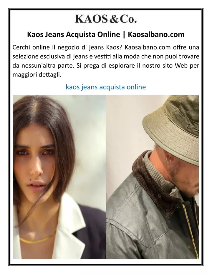 kaos jeans acquista online kaosalbano com