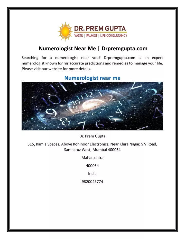 numerologist near me drpremgupta com