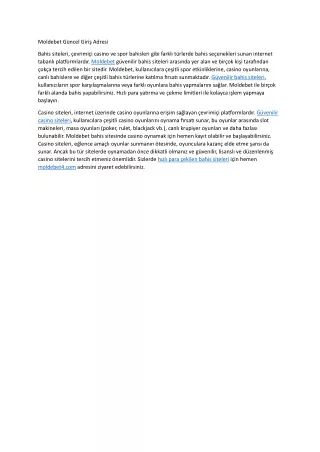moldebet g ncel giri adresi