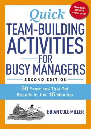 [PDF] DOWNLOAD Download Book [PDF]  Quick Team-Building Activities for Busy Mana
