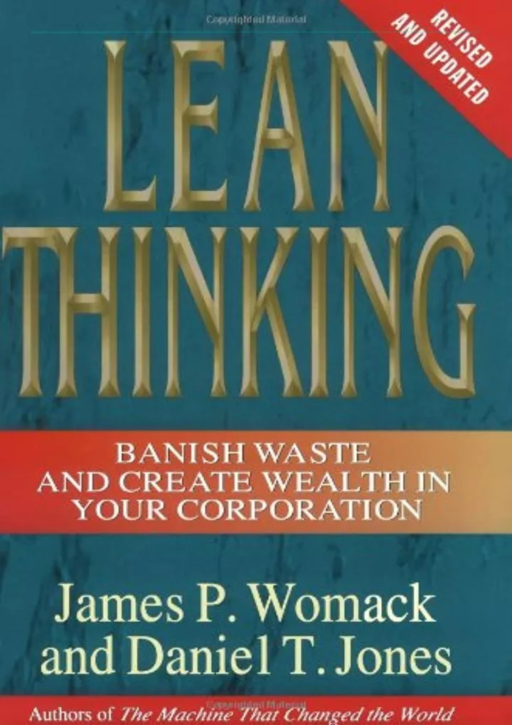 pdf read online lean thinking banish waste