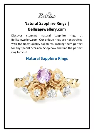 Natural Sapphire Rings  Bellisajewellery.com
