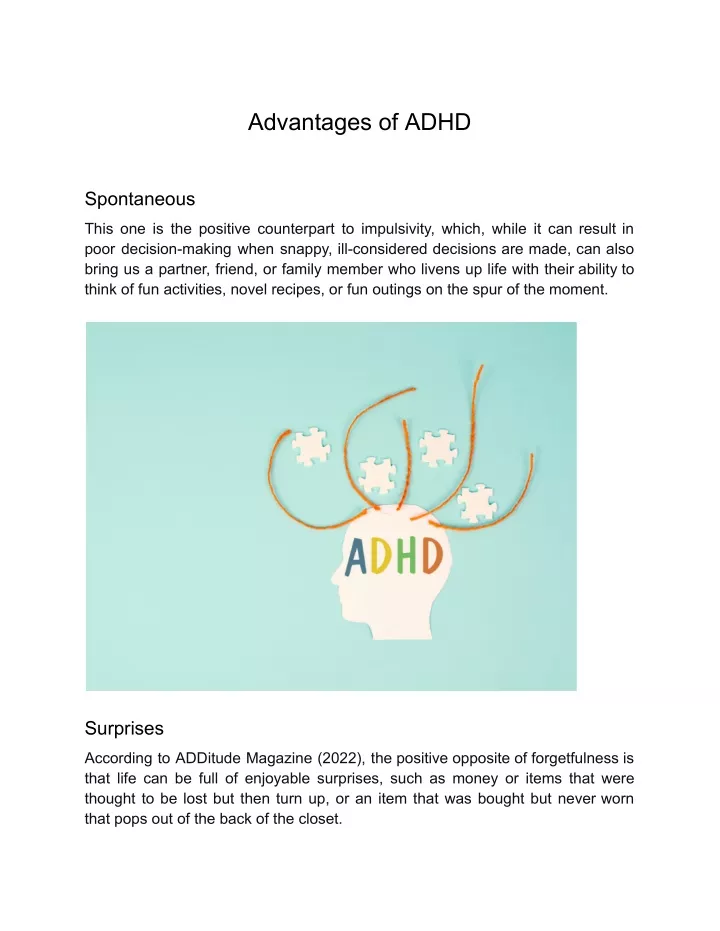 advantages of adhd