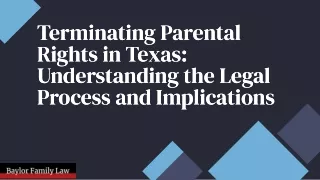 Baylorfamilylaw.com - Terminating Parental Rights in Texas