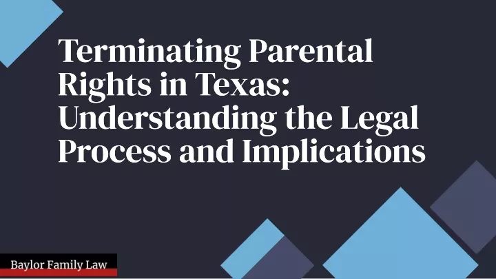 terminating parental rights in texas