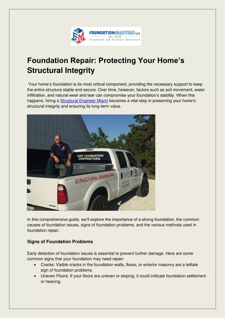 foundation repair protecting your home