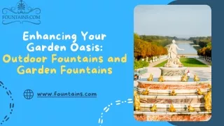 Enhancing Your Garden Oasis Outdoor Fountains and Garden Fountains