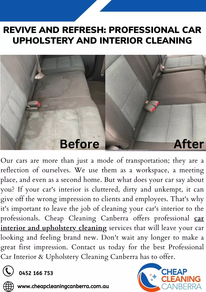 revive and refresh professional car upholstery
