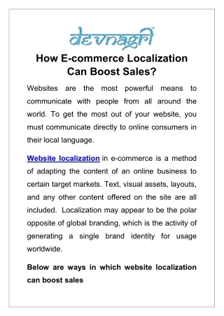 how e commerce localization can boost sales