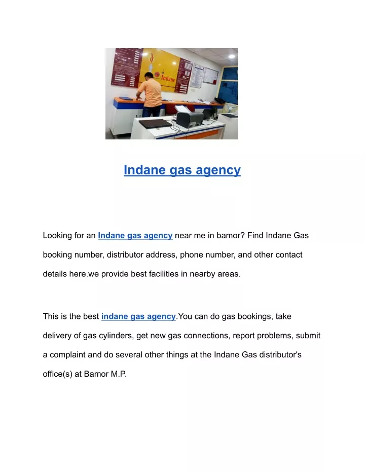 indane gas agency