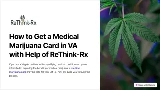 ReThink-Rx - How to Get a Virginia Medical Marijuana Card?