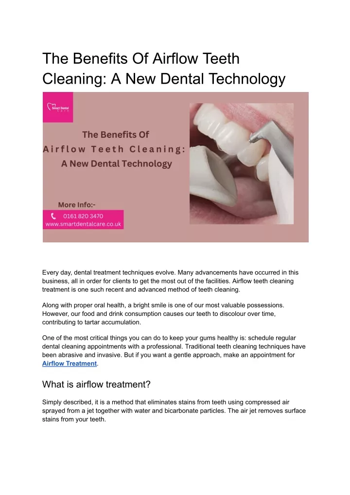 the benefits of airflow teeth cleaning