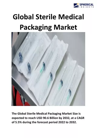Global Sterile Medical Packaging Market