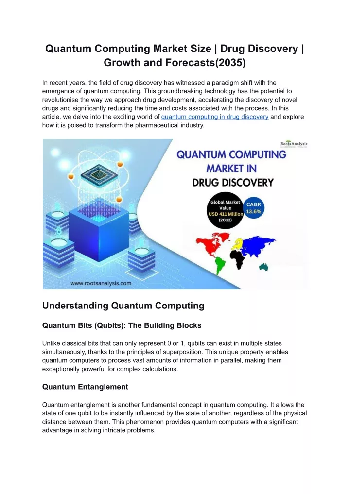 quantum computing market size drug discovery