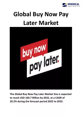 Global Buy Now Pay Later Market