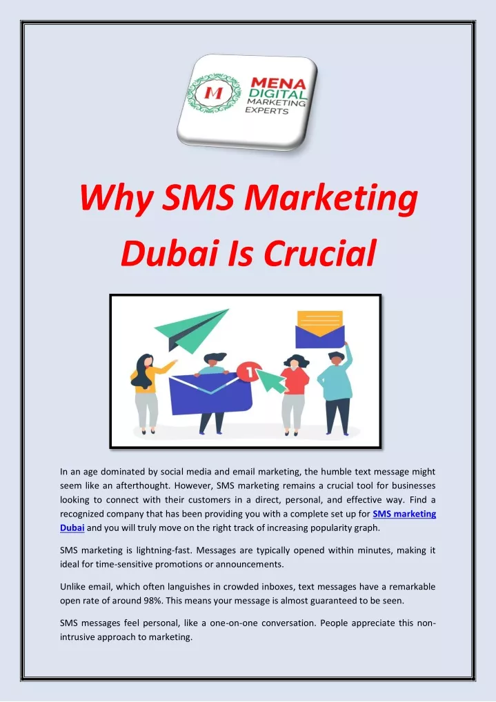 why sms marketing dubai is crucial