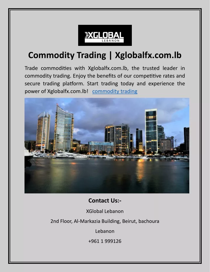 commodity trading xglobalfx com lb