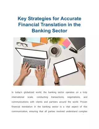 Enhancing Financial Translation Accuracy in the Banking Sector