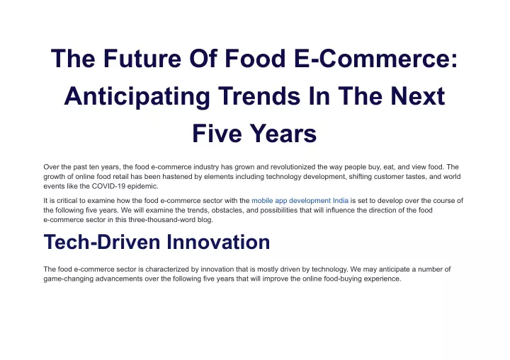 the future of food e commerce anticipating trends