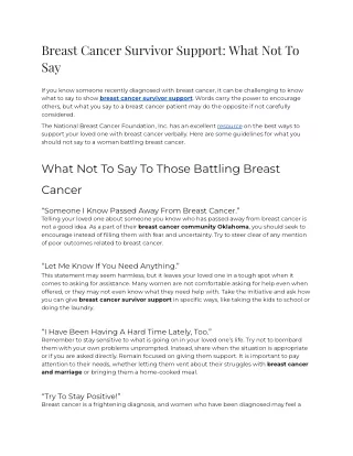 Breast Cancer Survivor Support_ What Not To Say (1)