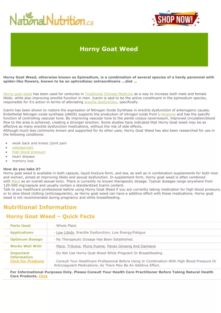 horny goat weed