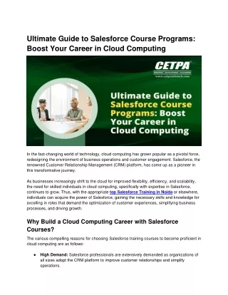 ultimate guide to salesforce course programs