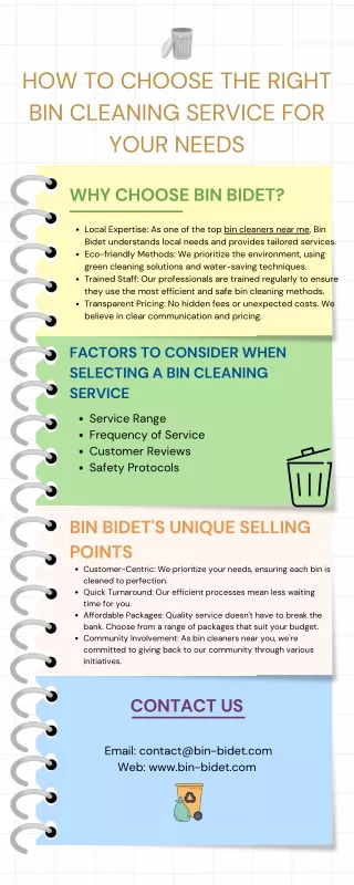 How to choose the right bin cleaning service for your needs