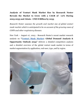 analysis of venturi mask market size by research