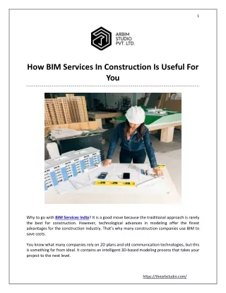 How BIM Services In Construction Is Useful For You