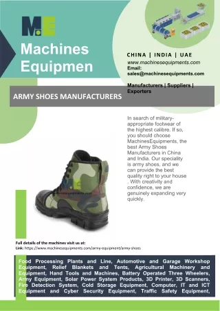 Army Shoes Manufacturers