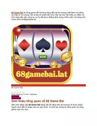 68 Game Bai - Game Bai 68gamebai Uy Tin Nhat 2023