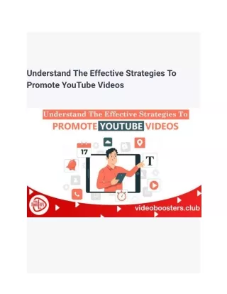 understand the effective strategies to promote