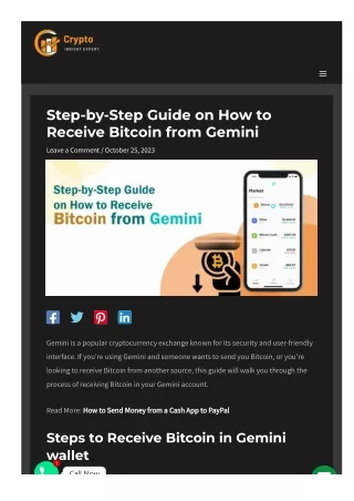 How to Receive Bitcoin from Gemini