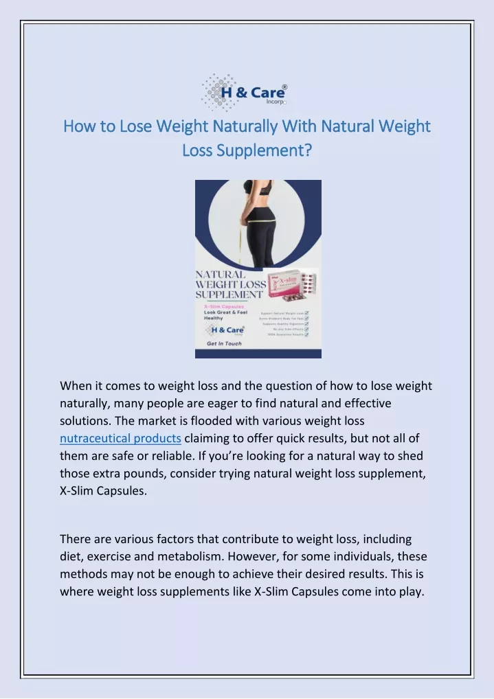 how to lose weight naturally with natural weight