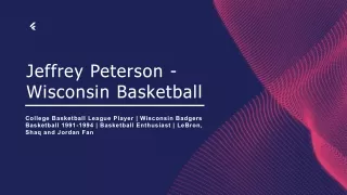 Jeffrey Peterson - Wisconsin - A Persuasive Representative